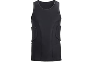 MINIMAL SU Minimal Uomo Imbottito Compressione Camicia Sport Gilet Protettivo Rash Guard Calcio Basket Training Canotta