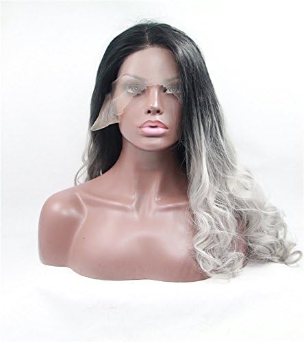 Haned The Lace Front Hair Wigs For Black Women Gray Vogue Lace,Silver And Blackperformance Fashion, Natural Lifelike, Hairdressing, Hairdressing And Hairdressing Party, Cosply