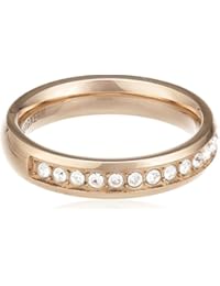 Dyrberg/Kern - Anillo de bañado en oro con cristal swarovski