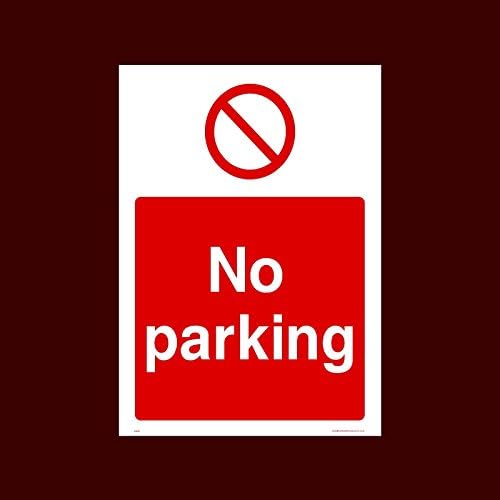 Health &amp; Safety Rigid PVC Signs "NO PARKING" (pack of 5) (A4)