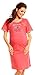 Zeta Ville Womens Maternity Nightie Nursing Nightdress Breastfeeding Gown - 391c (Coral, 10)