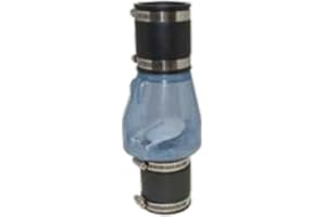 GBOKYN Zoeller 30-0242, PVC"Quiet Check" Slip Union, 1-1/2", Clear Body, 10.50" Length