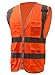 Produktbild Panegy Adult's Multi Pockets Sleeveless High Visibility Zipper Front Safety Vest with Reflective Strips Neon Orange XL by Panegy
