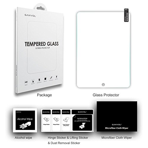 Ganvol Panzerglasfolie Apple iPad Pro 9.7 / iPad Air 2/ iPad Air 1 Panzerfolie Hartglas 0.33mm 2.5D, 1 Pack - 3