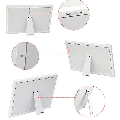 [Große Version 42x28x1,8cm] GIMARS Baby Handabdruck und Fußabdruck Rahmen Set, Baby Foto Erinnerung Abdruck Bilderrahmen in Weiß mit schadstofffreier Tinte – Geschenk zur Geburt oder zur Taufe - 5