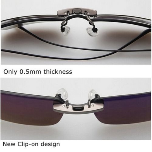 Polarisierte Klipp auf Sonnenbrille Fahren Nachtsicht -Objektiv neue Gläser - 4