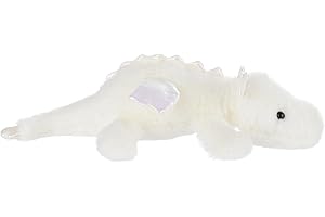 Apricot Lamb Leżący smok, pluszowe zwierzątka dla dzieci, duża, miękka, urocza przytulanka dla niemowląt, dziewczynek i chłopców, puszysty leżący smok, biały, 50 cm