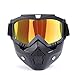 Produktbild Blisfille Sonnenbrille 400 Uv Herren Im Freien Lokomotivmaske Schutzbrillen Motorrad Retro Helm Reiten Off Road Schutzbrillen Red Damen Herren