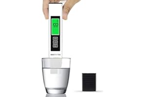 BMUT Medidor TDS 3 en 1: probador digital de calidad del agua y EC, medidor de temperatura, rango de medición 0-9999ppm, para agua, plantas, agua potable, acuarios, etc