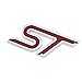 Produktbild ST Abzeichen Aufkleber 3D Emblems Rot LEGIERUNG