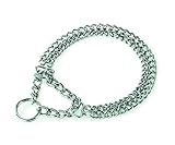 Halsband aus Stahl mit doppelter Kette – aus Edelstahl,...