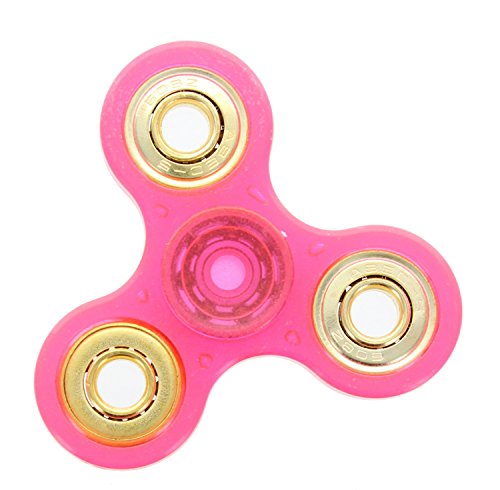 Fidget Glow In The Dark 3-Prong Hand Spinner: Pink Fidget Glow In The Dark 3-Prong Hand Spinner: Pink