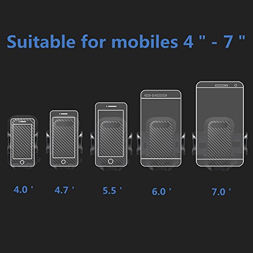 Meeaja Car Phone Mount, supporto per telefono per auto cruscotto con un pulsante di sgancio, compatibile con iPhone 6S Plus 6S x 8Â 7Â 7s, Samsung Galaxy S6Â Edge S8Â S7Â S6, Nexus, e altri smartphone popular (nero)