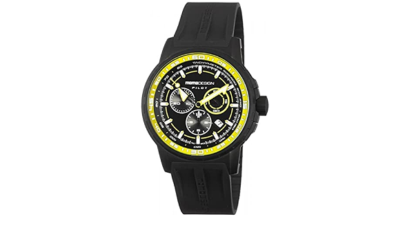 Momodesign pilot pro orologio Uomo Analogico Al quarzo con cinturino in  Gomma MD1164BK-05YW : Amazon.it: Orologi
