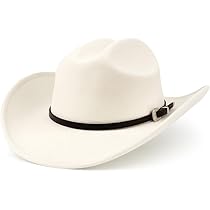 Zylioo S/M/L/XL/XXL westerse cowboyhoeden voor heren voor grote/kleine hoofden, vilten hoed met brede rand, Trilby Fedora hoed met riemgesp, M
