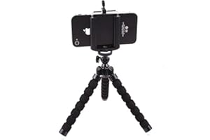 NOVAGO Mini trépied Pliable et Flexible pour Tous Les Smartphones de Largeur de Moins de 8.5 mm (Noir)