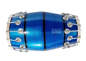 RAM Musical Bolt Fitting Wooden Dholak (Blue)