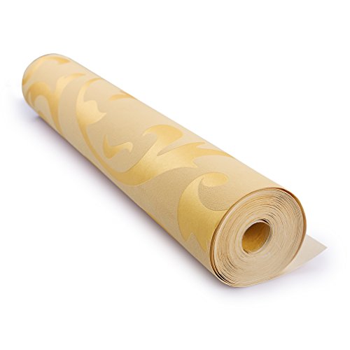 KINLO® Tapete Vlies 3d 10×0.53m(5.3?) Tapete gold barock tapete Wand für Wohnzimmer TOP Qualität Wandaufkleber für Schlafzimmer Möbelfolie barock tapete modern tapete muster tapete für Büro 2 Jahren Garantie - 6