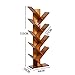 Produktbild DYR Regale Bamboo 2-6 Regal Baum Bücherregal, Bücherregal, Bücherregal für besondere Designs, Aufbewahrungsregal für CDs, Filme und Bücher. (Rote Eiche 2-6 TB) (Größe: 44 * 20 * 133 cm)