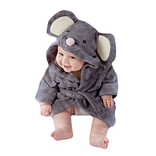 Preisvergleich Produktbild Tkria Baby Mädchen Jungen Kleinkind Säugling Bademäntel Morgenmante Kapuze Schlafanzüge Badetuch Flanell Fleece Für Kinder 1 2 3 4 5 Jahr