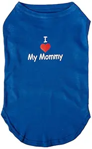 Mirage Pet Products 18-inch I Love My Mommy Screen Print Shirts for Pets, XX-Large, Blue