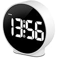 MAPPLE CREATION Plastic Digital Alarm Clock, Hd Led Display Alarm Clock, Simple Table Clock, Electronic Desk Clock, Dual Alarms, 12/24Hr, 4 Adjustable Brightness For Bedroom, Office, Table,White