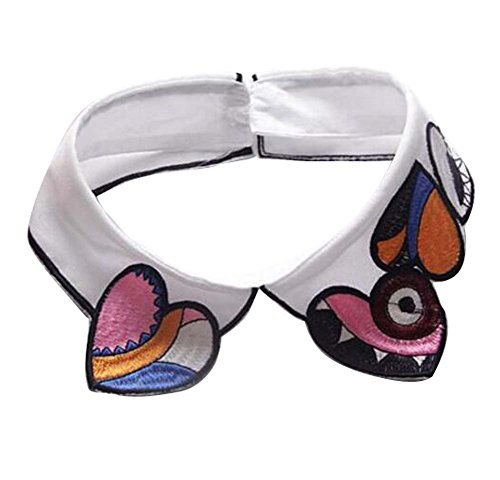 Black Temptation Collier Faux Fashion brodé, Collier décoratif T-Shirt, Collier Collier, G1