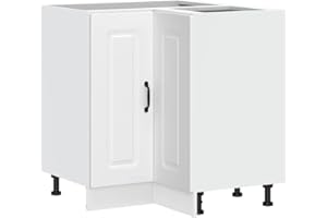 vidaXL Mobile Base ad Angolo Cucina Kalmar Bianco in Legno Multistrato