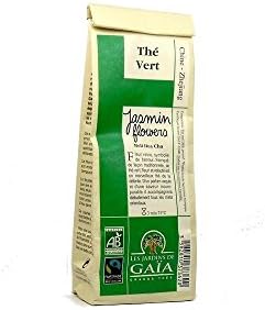 Jasmine Flowers โ Organic and Fairtrade Chinese Jasmine Green Tea โ Da Zhang Shan โ 100g (50 cups) โ Loose Leaf