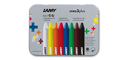 Lamy 1222385 Wachsmalstifte Modell creaplus wasservermalbar 8-er Set, mehrfarbig