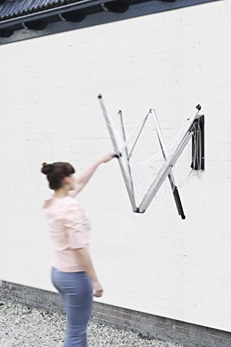 Brabantia Wandwäschespinne Wallfix, 24m Wäscheleine - 6