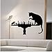 Produktbild hllhpc Katze Schach Spielen Mit Maus Wandaufkleber Home Decor Vinyl Abnehmbare Kreative Wandtattoos Tiere Selbstklebende Tapete 59 * 86 cm