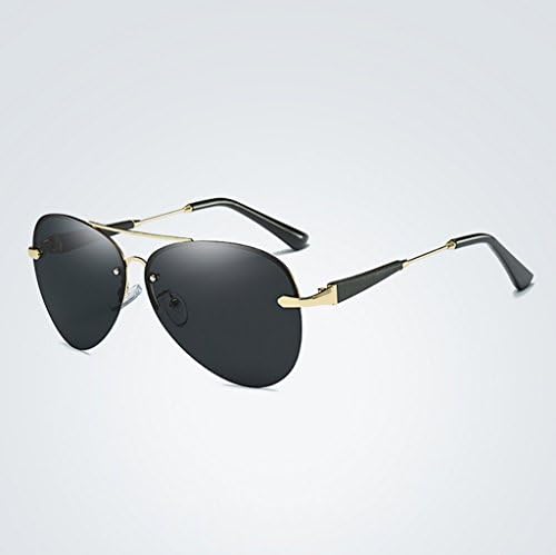 Sunglasses Men's Polarized Sunglasses / Classic Sunglasses / Frameless Colorful Series Sunglasses Eyewear ( Color : Golden/black )