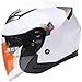 Produktbild Jethelme Rollerhelm Sturzhelm Chopper Helm - YEMA YM-627 Motorradhelm ECE mit Doppelvisier Sonnenblende für Damen Herren Erwachsene-Weiß-S