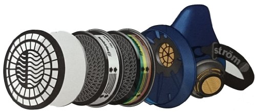 Sundström H05-0003 Atemschutz Set Halbmaske Sr 100 Filter P3 + ABEK1