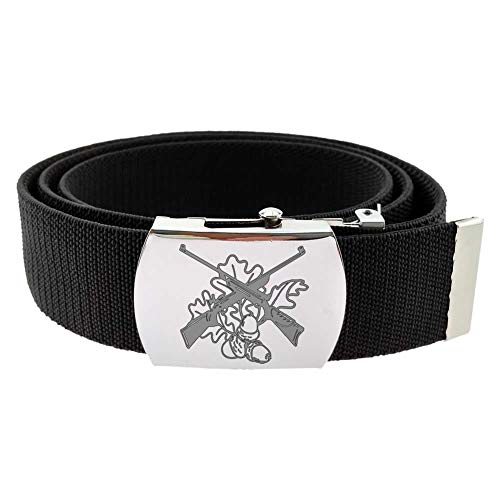 Gravurmanufaktur Jäger Ceinture de Protection pour Pantalon, Noir, 40mm-breit-120cm-lang