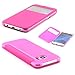 Produktbild View Case für Samsung Galaxy S7 EDGE Handy Schutz Hülle mit transparenter Rückseite Klapp Tasche ScorpioCover pink / transparent