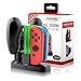 Produktbild iUcar Tragbare Größe Multifunktionale LED-Ladestation Ladestation Ladestation für Nintendo Switch Controller Schwarz Schwarz