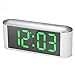Produktbild Digitale Wecker Tischuhr für Schlafzimmer Bürowohnzimmer, elektronische Spiegeluhr für den Haushalt, LED-Thermometer und Hygrometer-Spiegelwecker - Weiß