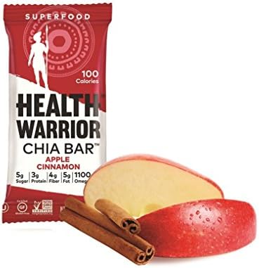 Health Warrior, Inc., Chia Bars, Apple Cinnamon, 15 Bars