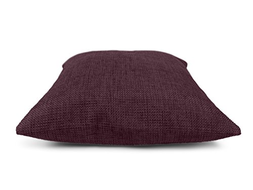 Kissenhüllen in Struktur-Optik – erhältlich in 23 modernen Farben und 3 verschiedenen Größen, 1 Kissenhülle 60 x 60 cm, bordeauxrot - 7