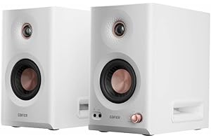 Edifier MR5 - Altavoz de Estudio (3 vías, 110 W, Crossover Tri-Amped), Color Blanco