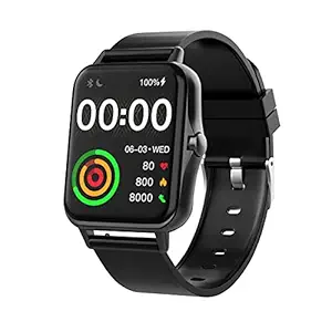 AQFIT W12 Smartwatch IP68 Water Resistant | 1.69? Full Touch Screen Display | Up to 7 Days of Battery Life | Integrated Health Check | 5.0 Bluetooth | for Men and Women(Black)