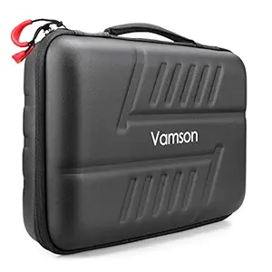 Vamson Large Carrying Case for GoPro Hero 9 8 7 6 5 4 3/DJI Osmo Action/AKASO/APEMAN/Insta360 One X Camera and Accessories, Hard PU Shell DIY Protective Travel Case Storage Bag Outdoor VP808