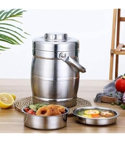 Valkyrie 3 Gözlü Paslanmaz Çelik Isı Yalıtımlı Yemek Kabı Seti