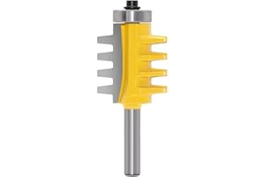 Gasea 8mm Tige Languette et Rainure Foret de Routeur Bit Routeur de Colle de Joint de Doigt Réversible de Rail Outil de Bricolage Pour le Fraisage du Bois Lame:3.2×7.96mm
