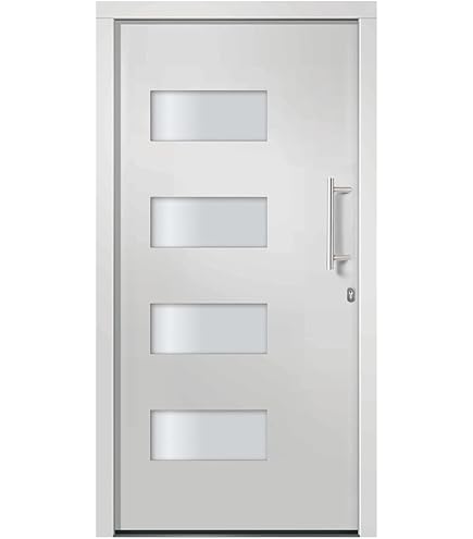 Porta Ingresso PVC VidaXL Bianca 108x208cm - Sicura, Con Vetri Isolanti E 5 Serrature - Foto 8