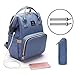 Produktbild NEVEQ Baby Wickelrucksack, Babytasche für Reise, Wickeltasche Große Kapazität, Multifach Reise Rucksack Wasserdicht Fächer Babyflaschehälter (Blau)