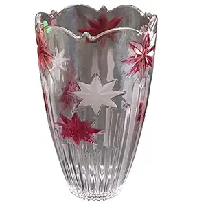 Pure Source India - Glass Flower Vase, Flower Pot (5.3 X 12 Inch, Clear)