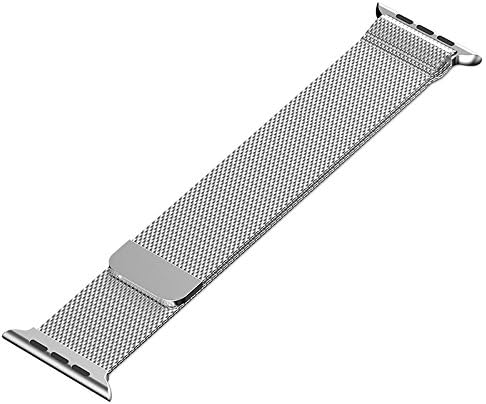 Holihifi Strap For Apple Watch 42mm Milanese Loop Sliver Replacement Band with Strong Magnetic Closure for iWatch Series 3 2 (42mm, Silver)
